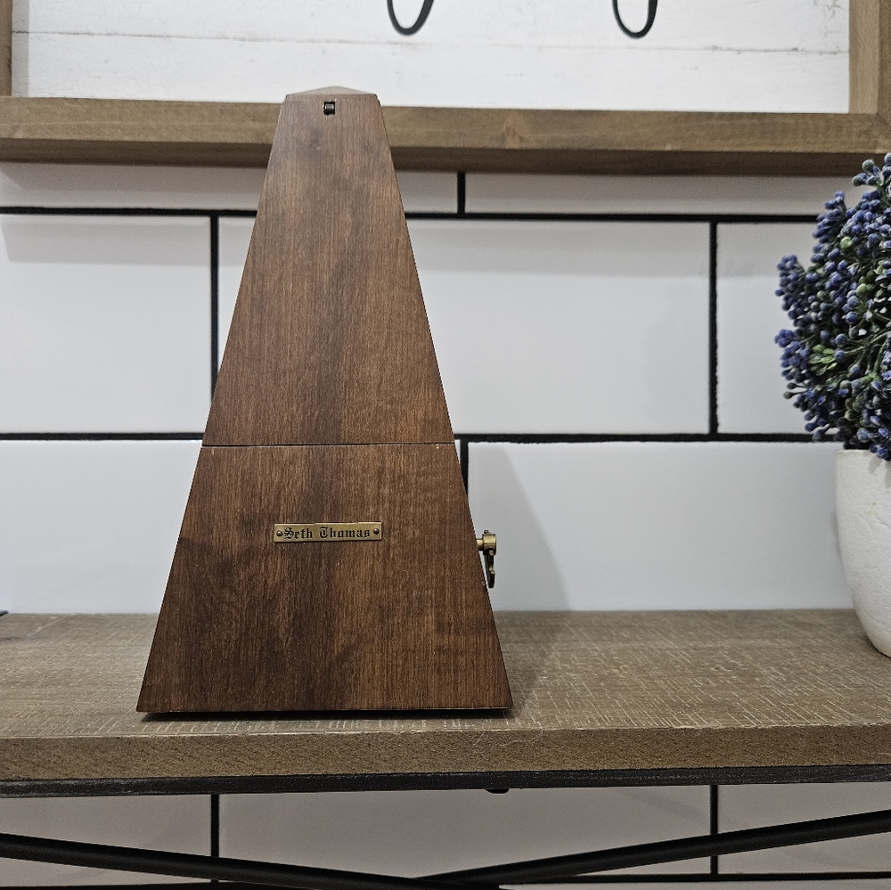 Seth Thomas Wood Metronome De Maelzel E899-575 ISS-3 In Original Box EUC